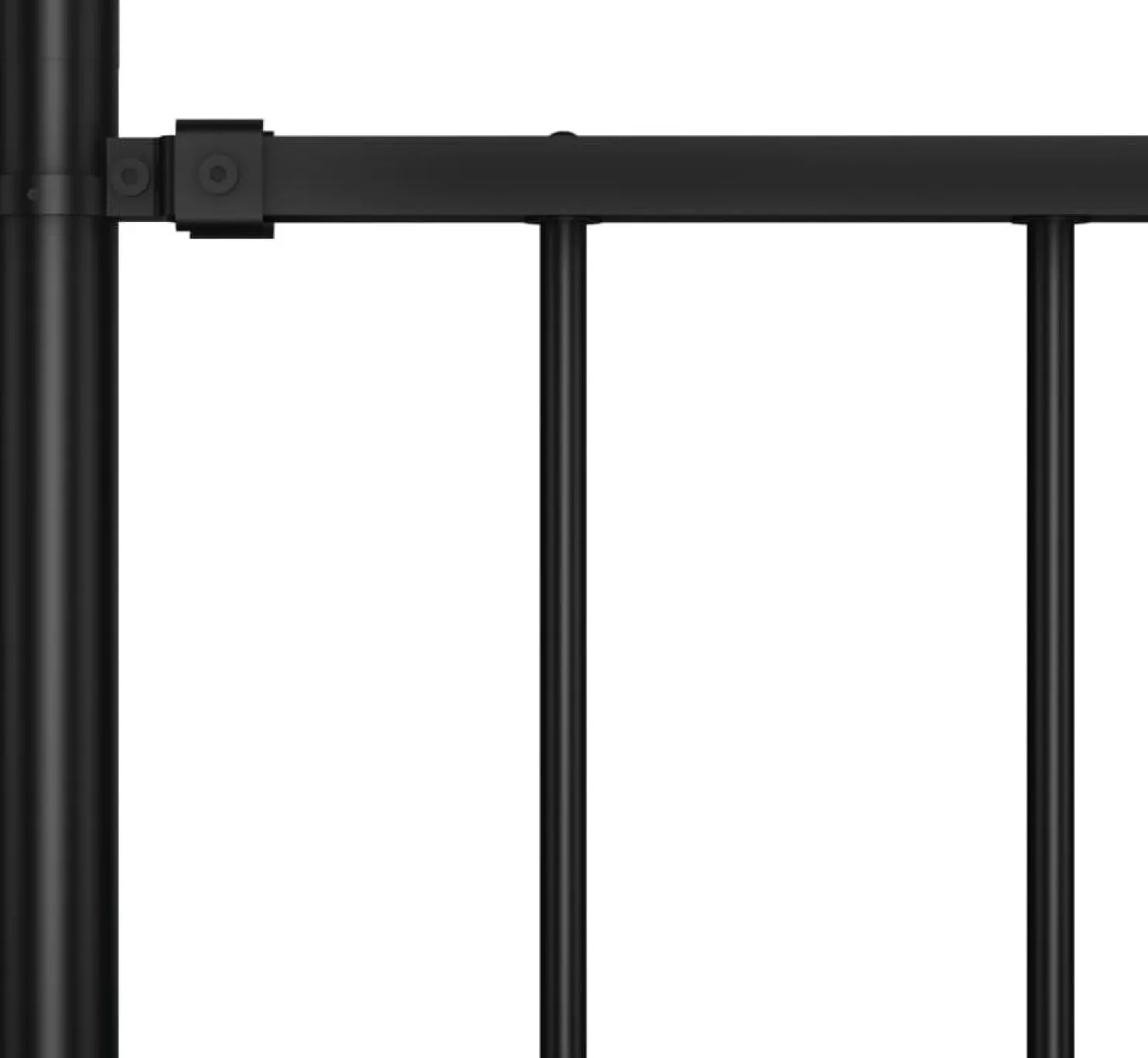 Aitapaneeli tolpilla jauhemaalattu teräs 1.7x1m musta