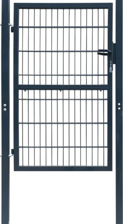 Aitaportti yksiovinen antrasiitin harmaa 106x210cm