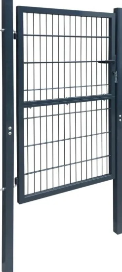 Aitaportti yksiovinen antrasiitin harmaa 106x230cm