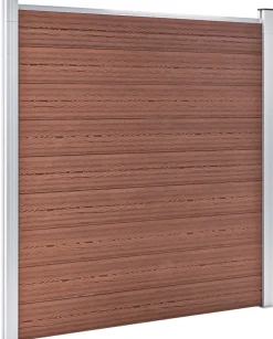Aitasarja 5 paneelia + 1 vinopaneeli puukomposiitti 965x186cm ruskea
