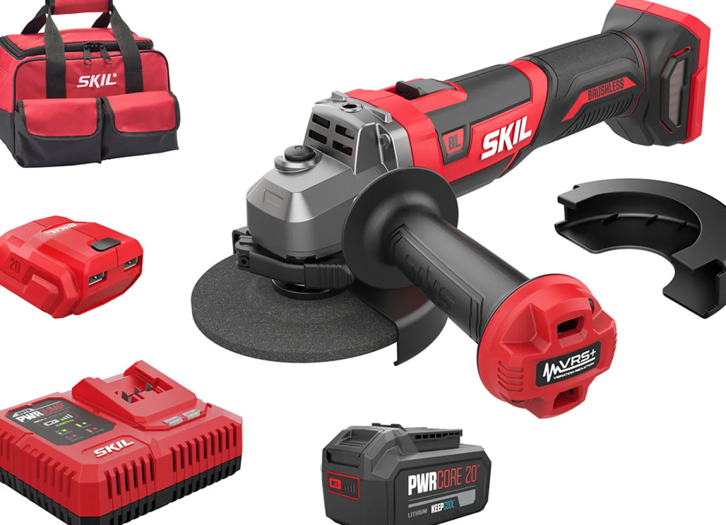 Akkukulmahiomakone Skil 3930 DB XP Pro 20V 4,0 Ah akulla + laukku