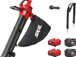 Akkulehtipuhallin/imuri Skil 0350 BA XP Pro 2x20V 2x4,0 Ah akuilla