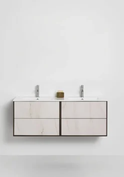 Allaskaappi altaalla Hafa Edge Stone, 470x1210x465mm, 4 ltk, savu tammi