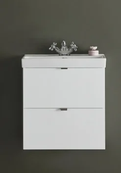 Allaskaappi altaalla Hafa Neat, 560x550mm, 2 laatikkoa, valkoinen