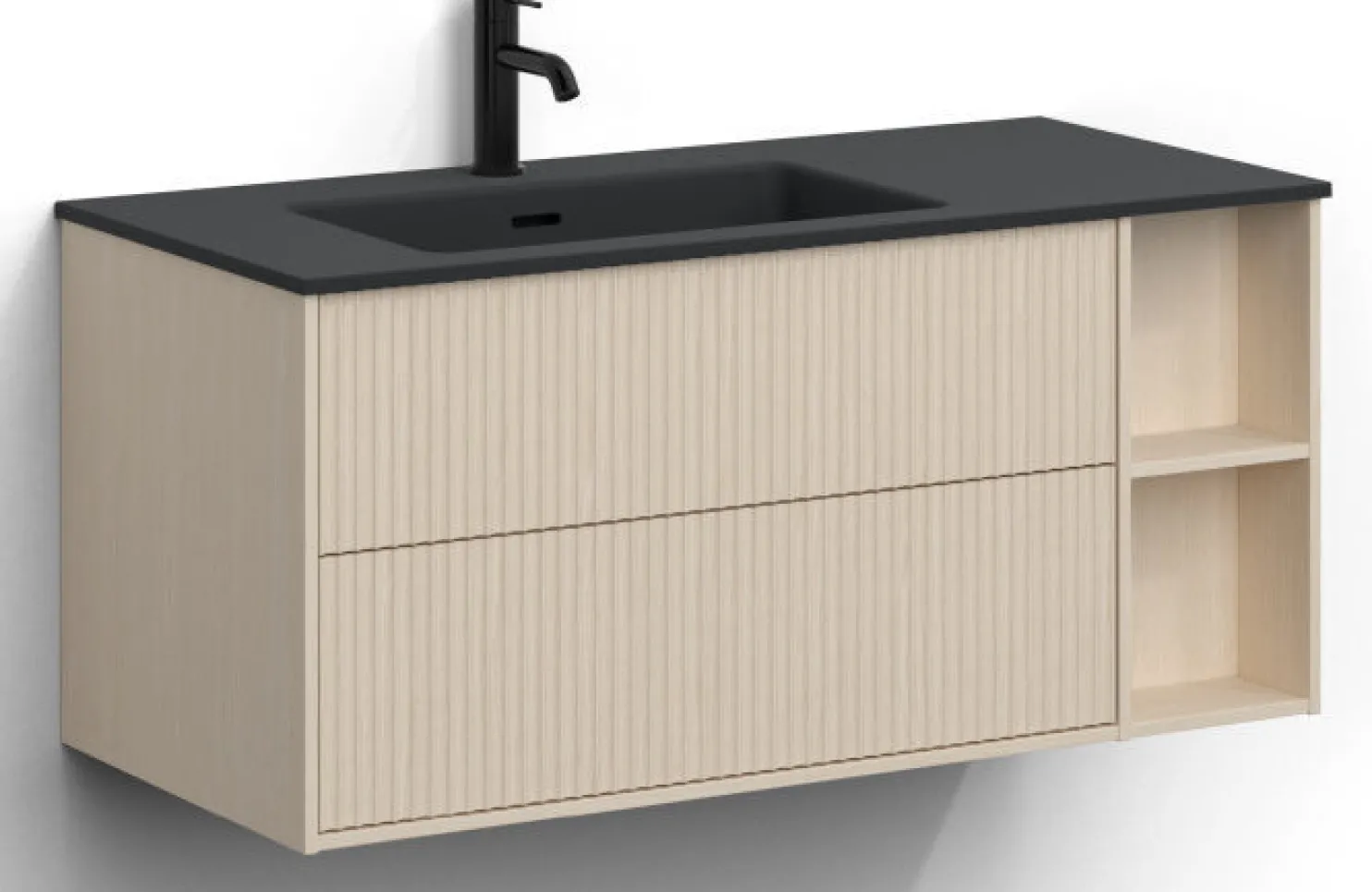 Allaskaappi altaalla Svedbergs Epos, 100x45cm, vasen, 2 ltk, push-open, eri vaihtoehtoja