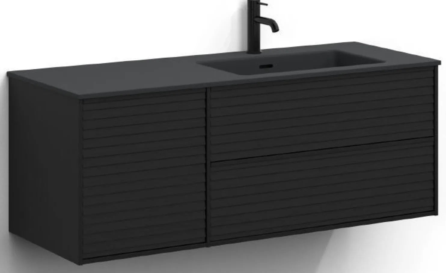 Allaskaappi altaalla Svedbergs Epos, 120x45cm, oikea, 2+1 ltk, push-open, eri vaihtoehtoja