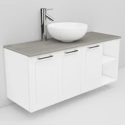 Allaskaappi ja Coast-allas Noro Flexline 133 1200 mm marmoritaso eri värejä