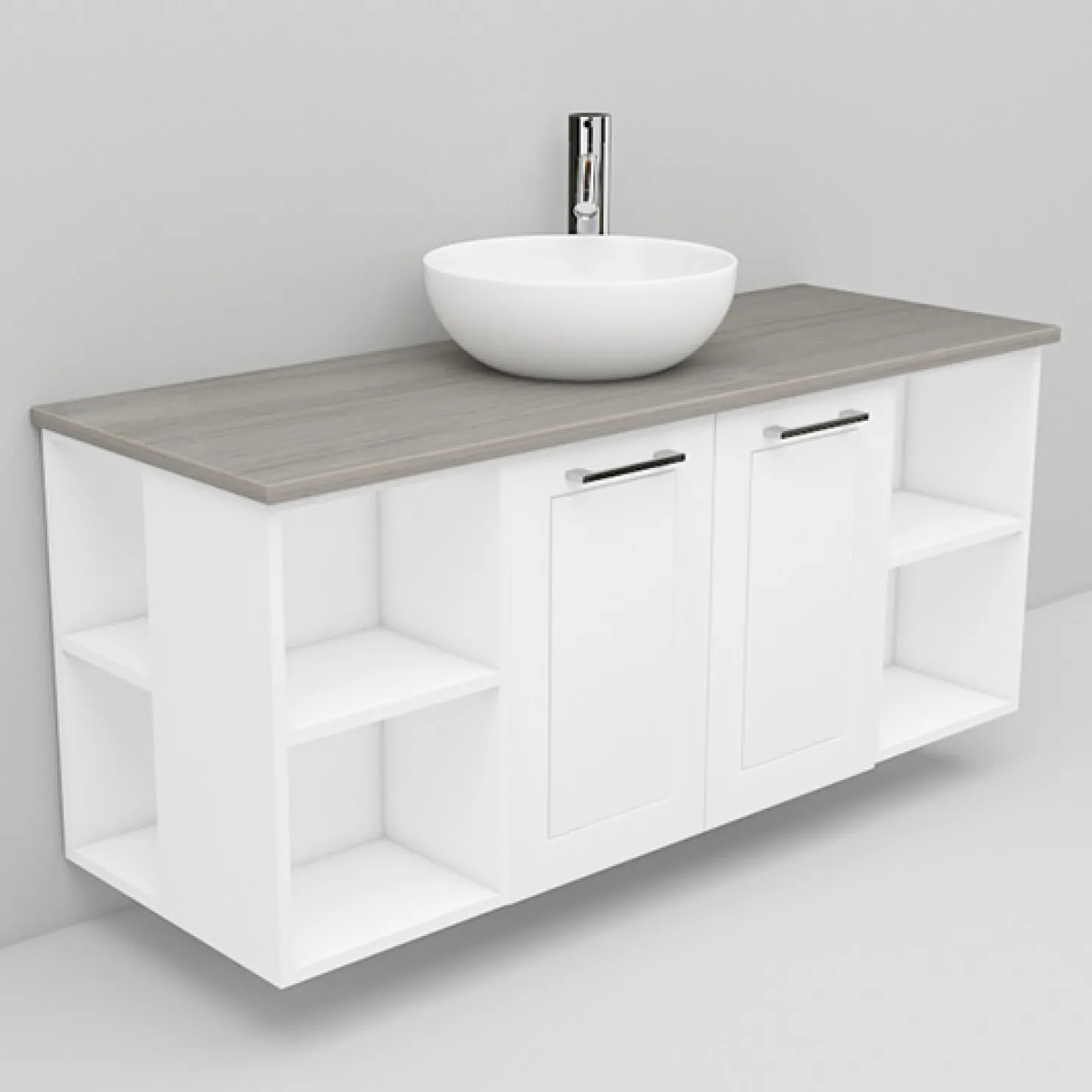 Allaskaappi ja Coast-allas Noro Flexline 149 1200 mm marmoritaso eri värejä