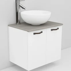 Allaskaappi ja Coast-allas Noro Flexline 5.1 600 mm marmoritaso valkoinen