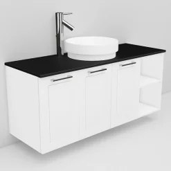 Allaskaappi ja Peak-allas Noro Flexline 135 1200 mm musta taso eri värejä