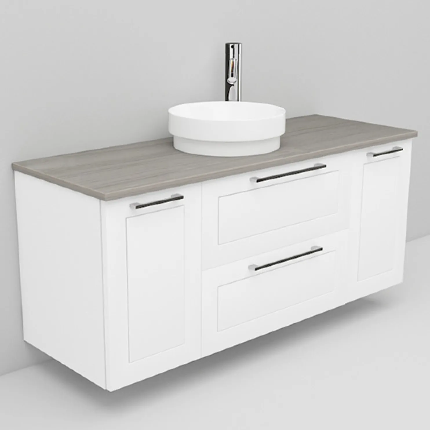 Allaskaappi ja Peak-allas Noro Flexline 156 1200 mm marmoritaso eri värejä