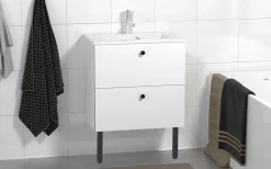 Allaskaappi ja pesuallas Otsoson Luja Minimeri, nuppivedin, valkoinen, eri kokoja