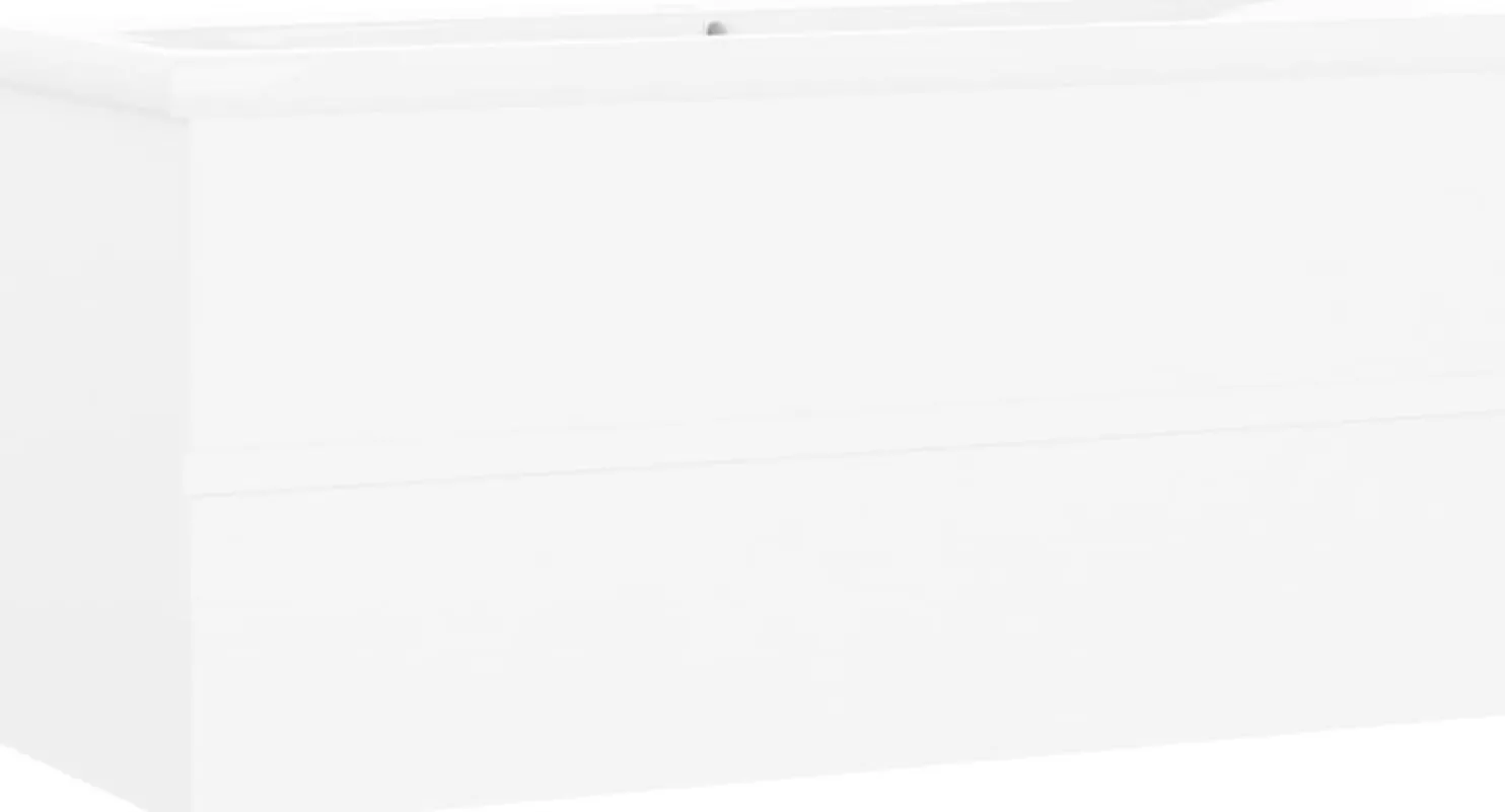 Allaskaappi sisäänrakennetulla altaalla, 100x38,5x45 cm, valkoinen