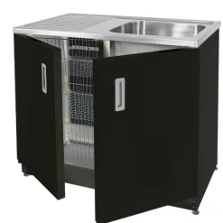 Allaskaappi Vilan Stainless VTB 10, 900x1000x600mm, musta/rst