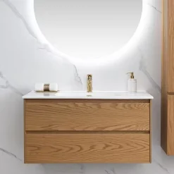 Allaslaatikosto altaalla Bathlife Lättsam 600-1000 mm tammi