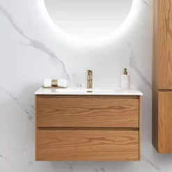 Allaslaatikosto altaalla Bathlife Lättsam 600-1000 mm tammi