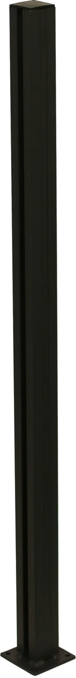 Alumiinitolppa 100 cm lasipaneelille Hortus multi, musta 108 cm