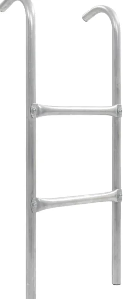2-askelmaiset trampoliinin tikkaat, teräs, hopea, 82,5 cm