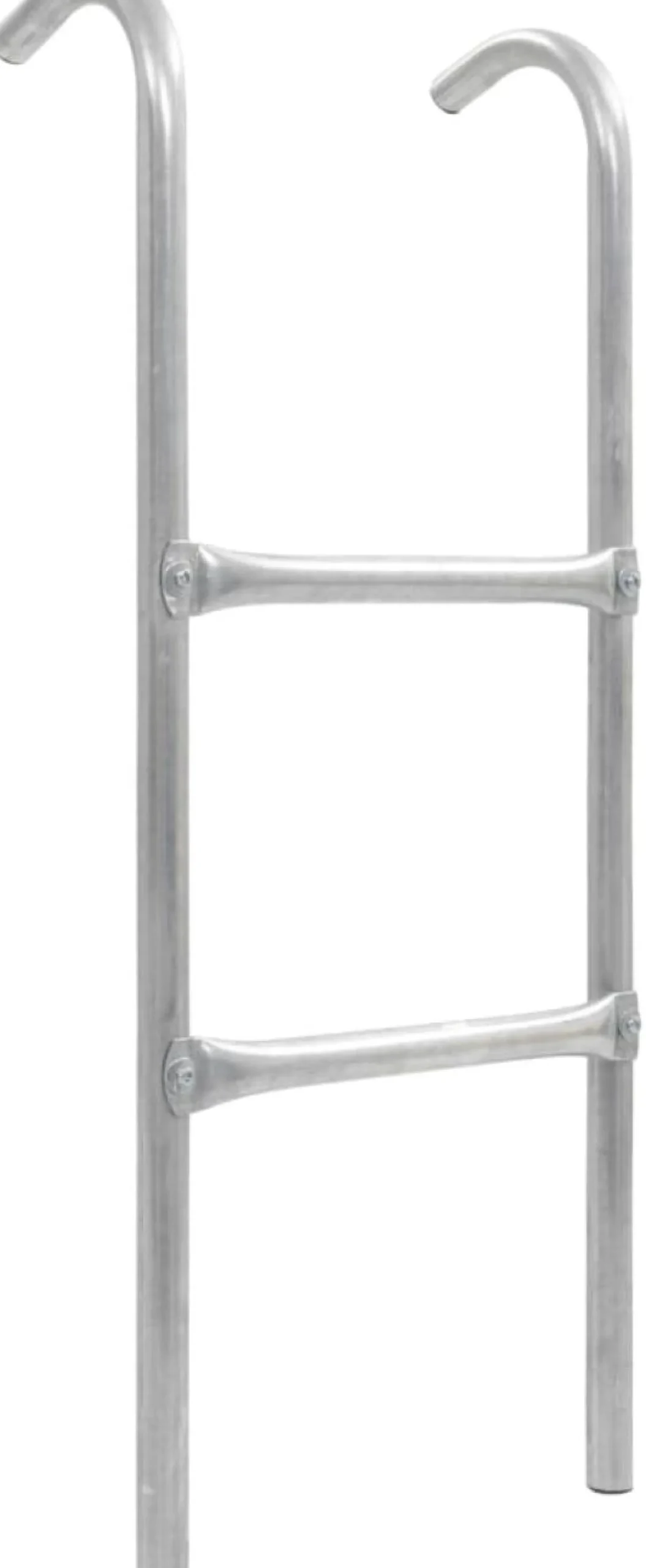 2-askelmaiset trampoliinin tikkaat, teräs, hopea, 82,5 cm