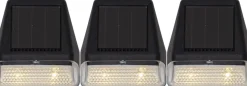 Aurinkokennoseinävalaisin Star Trading Wally Mini, 70x40x75mm, 3kpl, musta