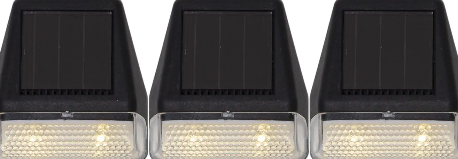 Aurinkokennoseinävalaisin Star Trading Wally Mini, 70x40x75mm, 3kpl, musta