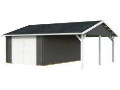 Autotalli Palmako Roger, puuovilla, 19,0+16,2 m2 FR44-6757-2