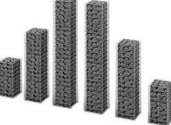 Gabion-/kivikorisarja 6kpl galvanoitu vaijeri eri kokoja