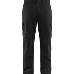 Housut Blåkläder 1448 Stretch musta/punainen