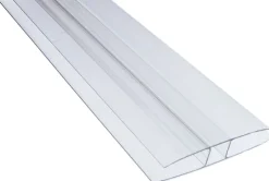 H-profiili Keraplast, 10mm, PC-muovia, kirkas, määrämittainen