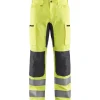 Huomiohousut Blåkläder 1585 Highvis Stretch huomiokeltainen/harmaa