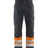 Huomiohousut Blåkläder 1564 Highvis huomio-oranssi/harmaa