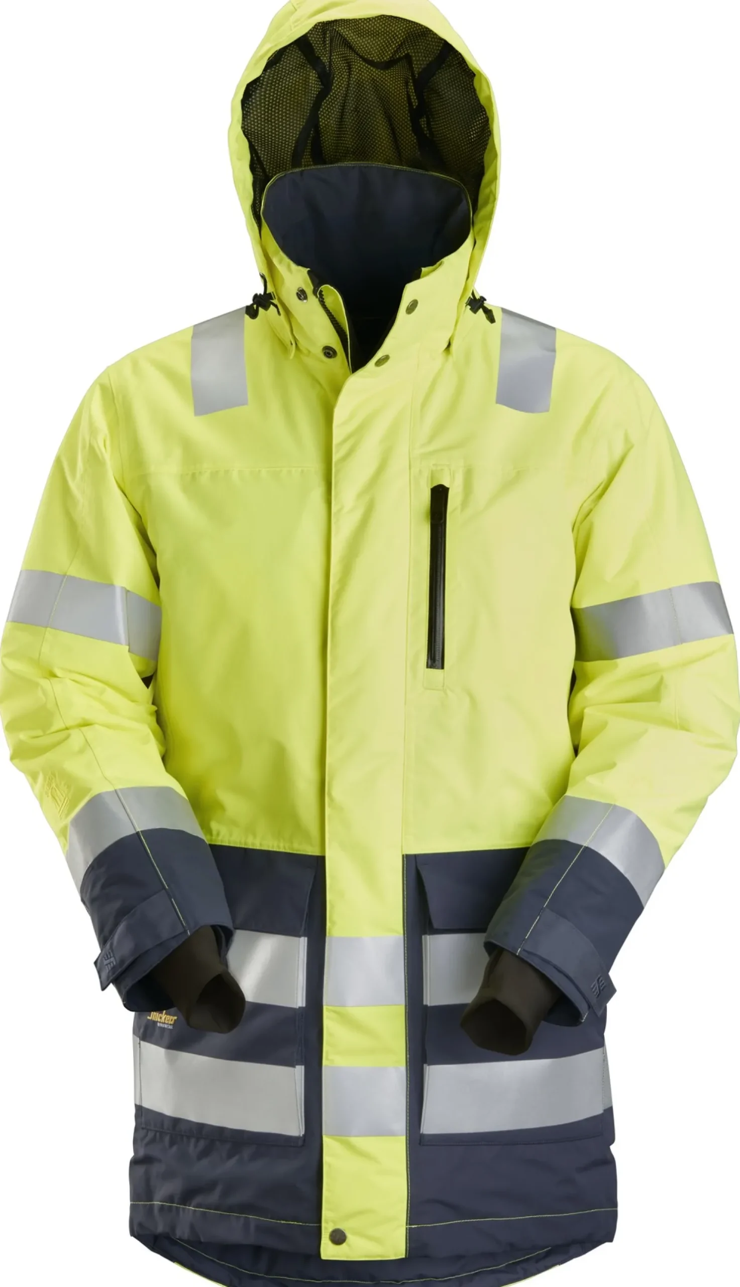 Huomioparkatakki Snickers Workwear AllroundWork 1830 LK 3 keltainen