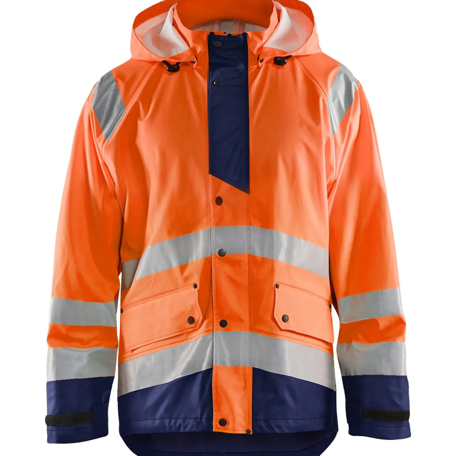 Huomiosadetakki Blåkläder 4327 Highvis huomio-oranssi/sininen