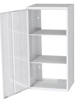 Hyllykaappi Polaria 500x850x350 mm yläkaappi vasenkätinen 2 hyllyä valkoinen