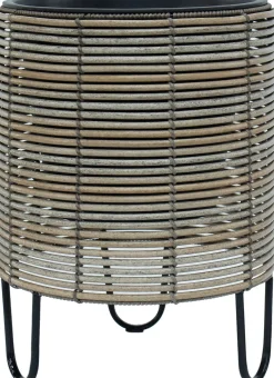 Istutuslaatikko Home4You WICKER Ø36xK48 cm, beige-harmaa