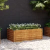 Istutuslaatikko 100x50x36 cm corten-teräs