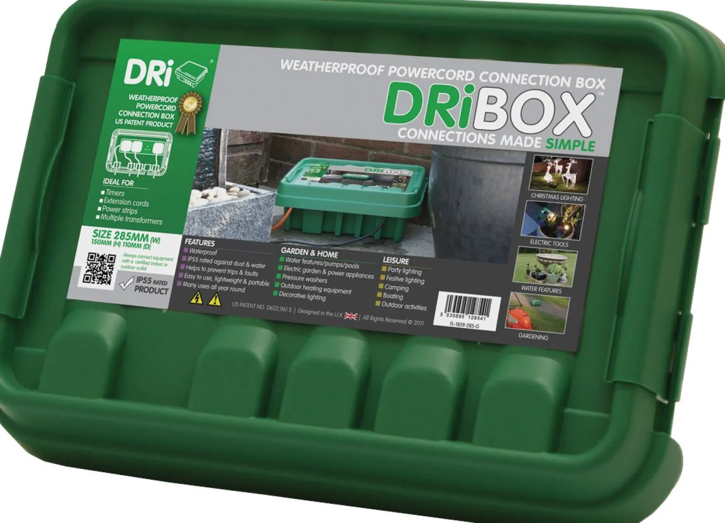 Johtolaatikko Star Trading DriBox 130x330x230mm vihreä