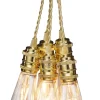Juhlavalosarja Konstsmide, IP20, 8 x LED, kulta/amber, tekstiilikaapeli, himmennin