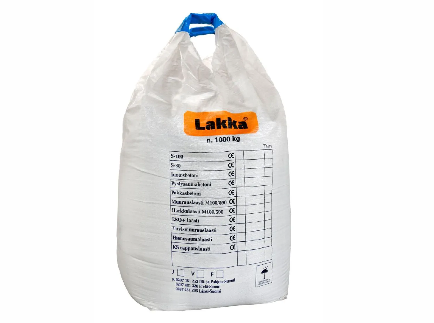 Juotosbetoni Lakka 600/3, eri kokoja