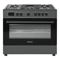 Kaasuliesi Ravanson Chef Modern KWGEK90, sähköuunilla, 95.5cm, musta