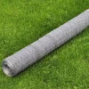 Kanaverkko galvanoitu PVC pinnoitteella silmäkoko 36mm 25x1m hopea