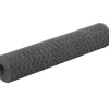 Kanaverkko teräs PVC pinnoitteella silmäkoko 13mm 25x0.75m harmaa