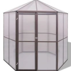 Kasvihuone alumiini 240x211x232 cm (48836)