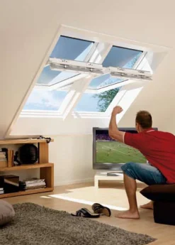 Kattoikkuna Velux TripleProtect käsikäyttöinen lapeikkuna 134 cm x 140 cm