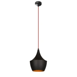 Kattovalaisin Linento Lighting Elmas, musta/punainen, Ø23cm