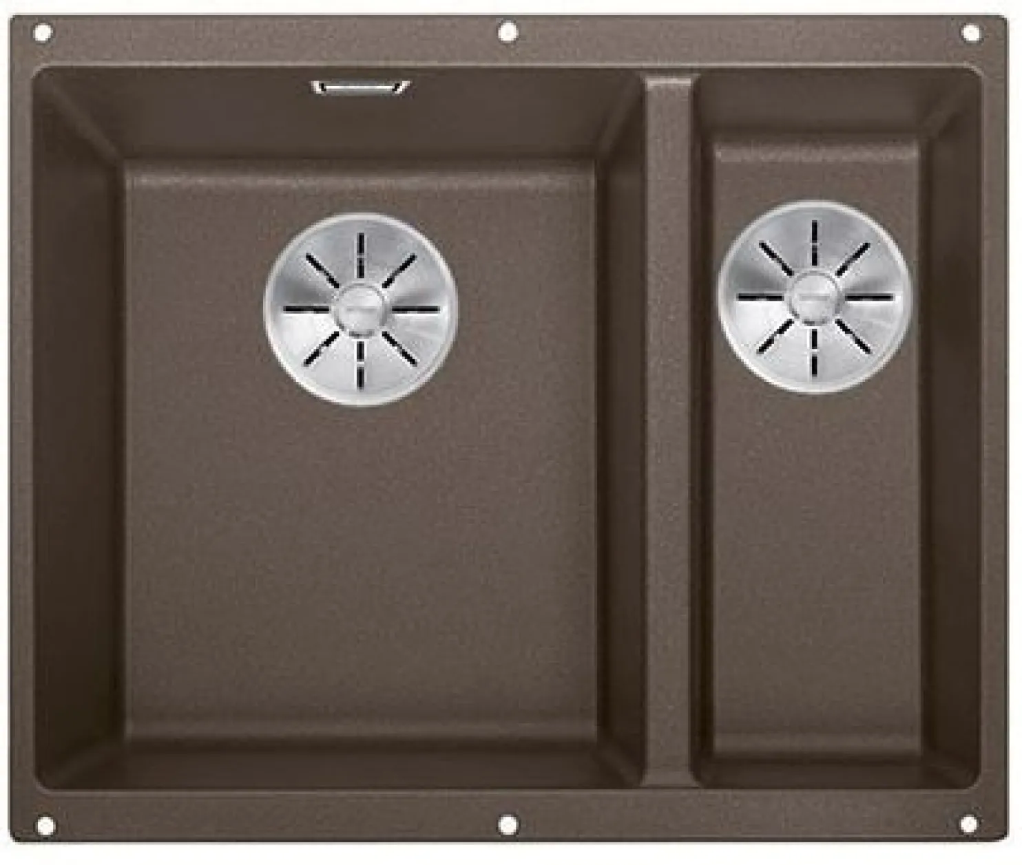 Keittiöallas Blanco Subline 340/160-U, 555x460mm, Silgranit, altakiinnitettävä, eri värejä, vasen