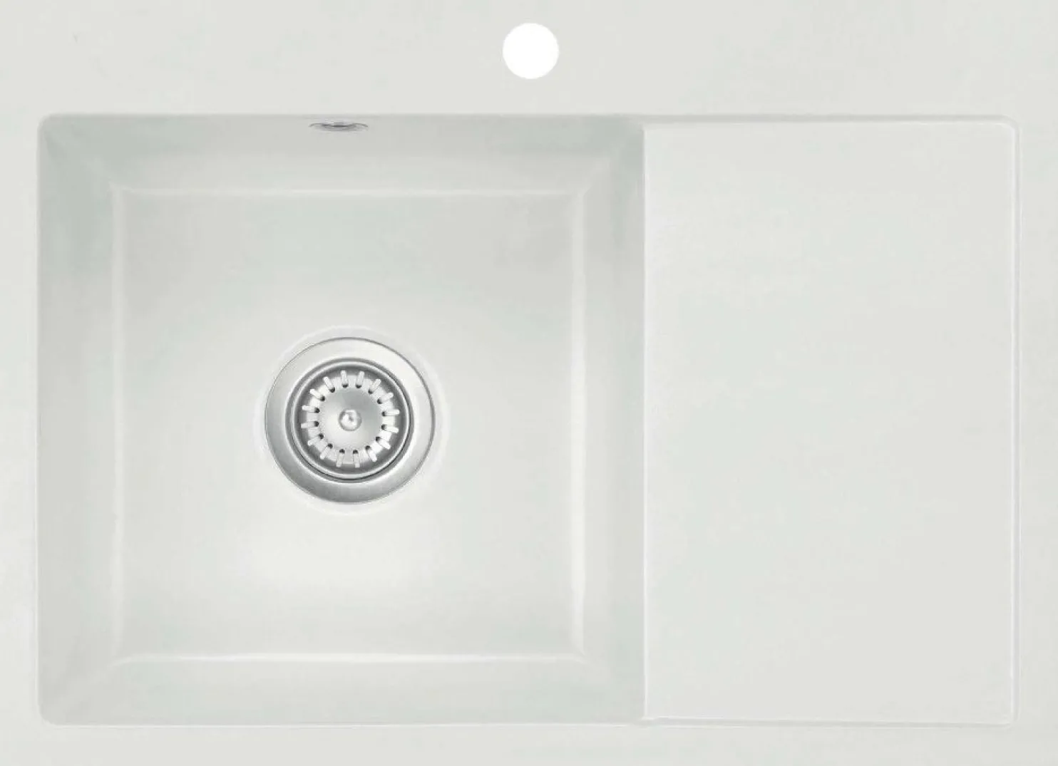 Keittiöallas Lavabo Mera 70, 700x510mm, vasen, keramiikka, valkoinen/kromi