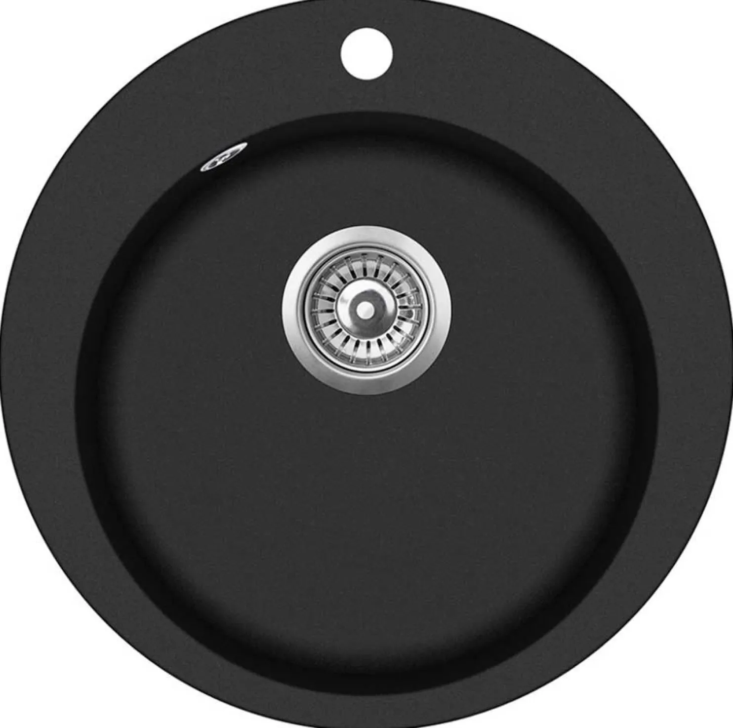 Keittiöallas Lavabo Saturn, 505x505mm, komposiitti, musta, eri pohjaventtiilin värejä