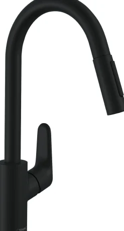 Keittiöhana Hansgrohe Focus M41 240 2jet, ulosvedettävä juoksuputki, mattamusta