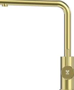 Keittiöhana INOX by Tammiholma Q1, APK-venttiili, L-juoksuputki, vaalea kulta
